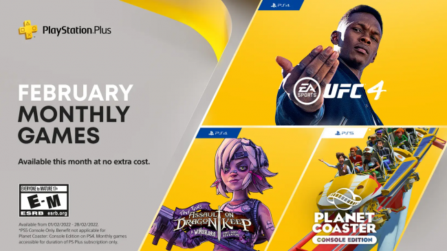 Playstation Plus: UFC 4, Planet Coaster und das Tiny-Tina-Add-On werden im Februar 2022 an Abonnenten verteilt